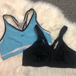 Bundle of 2 Sports Bras XL Fitness Nike Champion 38C